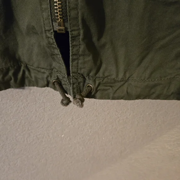 Kenneth Cole Reaction Womens Olive Green Lightweight Hooded Long Sleeve Jacket L - Picture 5 of 10